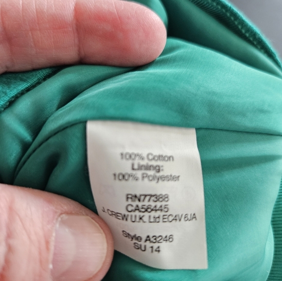 J. Crew Kelly Green Textured Zip & Hook Mini Skirt Sz 10. All Cotton Casual - Picture 9 of 13